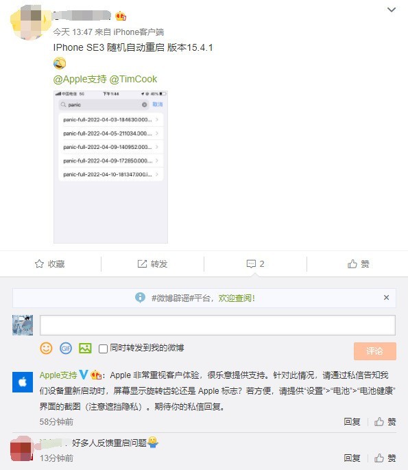 崇阳苹果13维修分享iPhone SE 3重启死机怎么办 